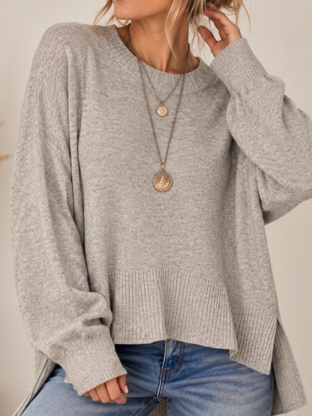 A New Day Cozy Knit Sweater Size Small Relaxed Fall Style 🍂✨